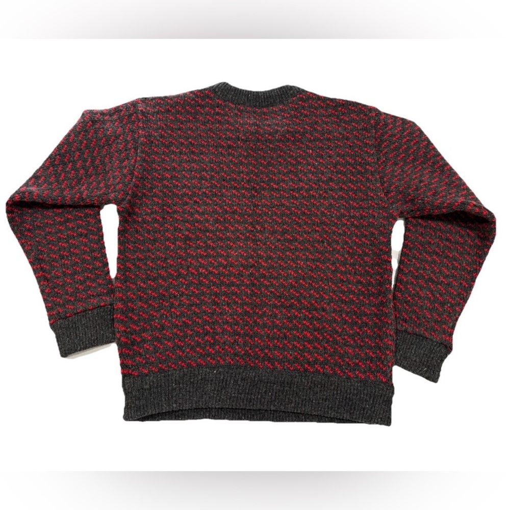 Vintage 80s LL BEAN Sweater Womens M Birds Eye Knit Norway Made Crew Neck - Picture 6 of 6